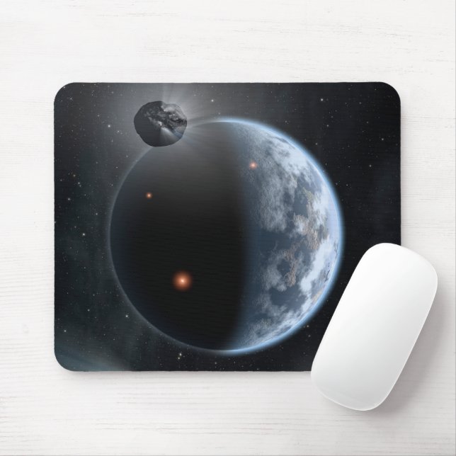 Earth-Like Planet With Oceans Coating Its Surface. Mouse Pad (With Mouse)