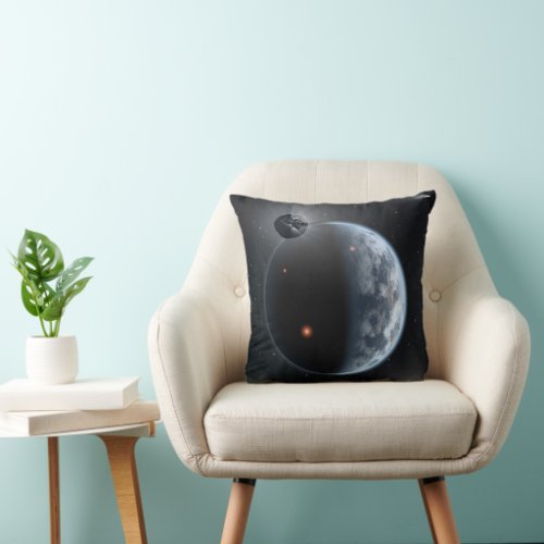 Earth_Like Planet With Oceans Coating Its Surface Throw Pillow