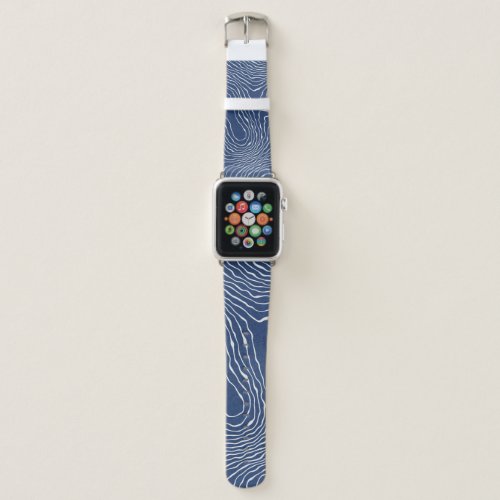 Earth Line Topographic Organic Print Apple Watch Band