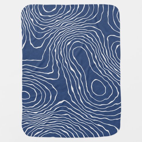 Earth Line Topographic Organic Print Baby Blanket