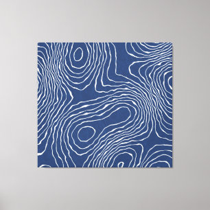 Earth Line Topographic Organic Print. Canvas Print