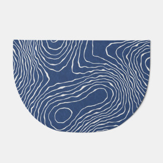 Earth Line Topographic Organic Print. Doormat