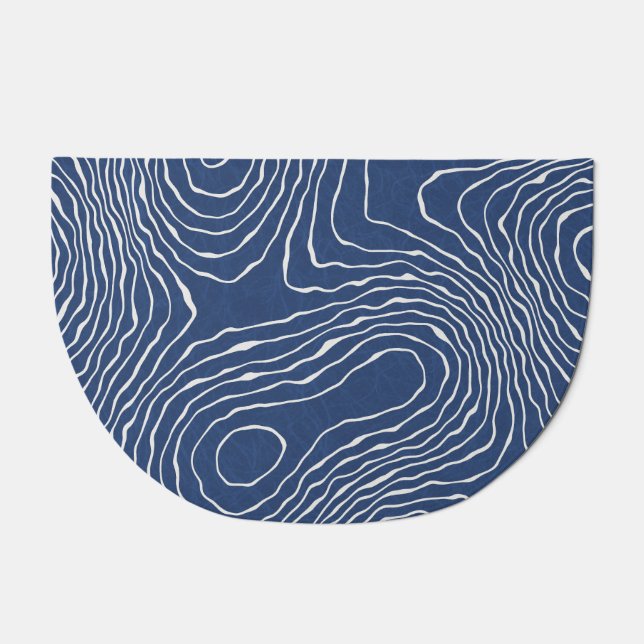 Earth Line Topographic Organic Print. Doormat (Front)