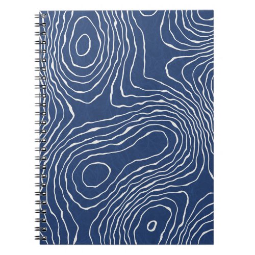 Earth Line Topographic Organic Print Notebook