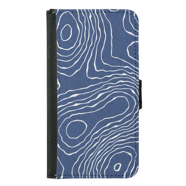 Earth Line Topographic Organic Print. Samsung Galaxy Wallet Case (Front)