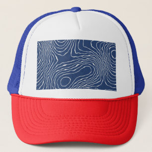 Earth Line Topographic Organic Print. Trucker Hat