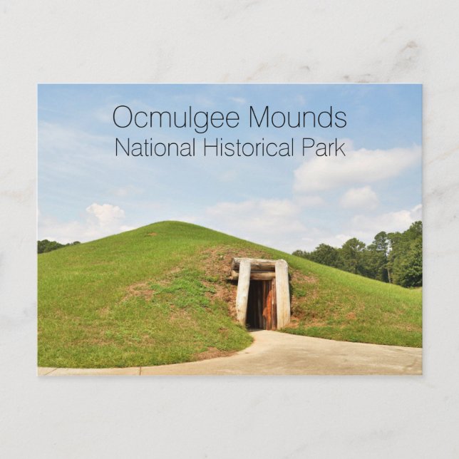 Earth Lodge, Ocmulgee Mounds NHP, Georgia Postcard (Front)