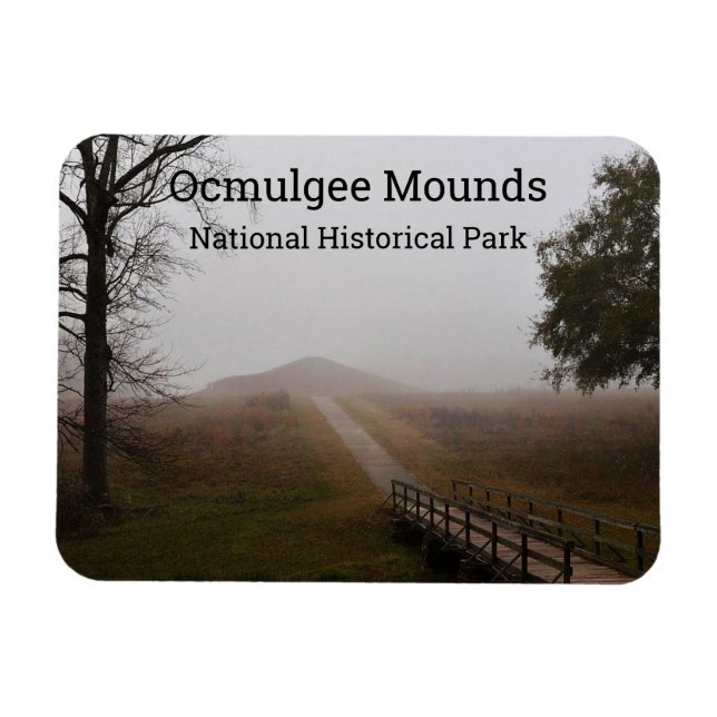 Earth LodgeTrail, Ocmulgee Mounds, Georgia Magnet (Horizontal)