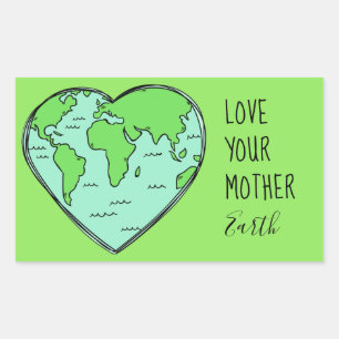 Earth Love custom text & color stickers