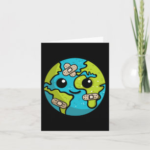 Earth Lover Day Illustration Gift Glol Warming Env Card