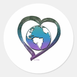 EARTH LOVER Series Classic Round Sticker