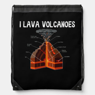 Earth Magma Lava Volcano Geology Science Drawstring Bag