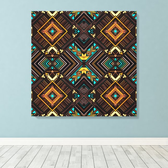 Earth Mandala Canvas Print (Insitu(Wood Floor))