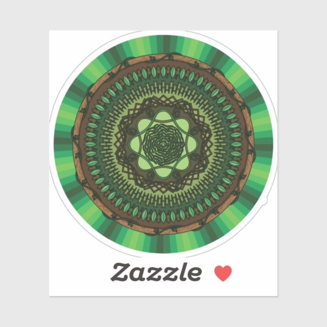 Earth Mandala Contour Sticker (Sheet)