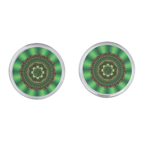 Earth Mandala Cufflinks