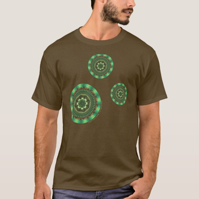 Earth Mandala Men's Dark Shirt (Front)