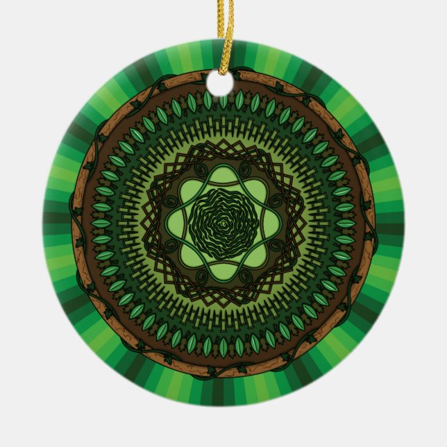 Earth Mandala Ornament (Front)