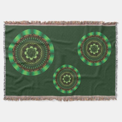 Earth Mandala Throw Blanket