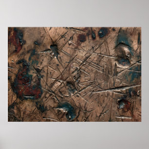 Earth Map Spirit Guided Abstract Art Poster