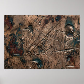 Earth Map Spirit Guided Abstract Art Poster
