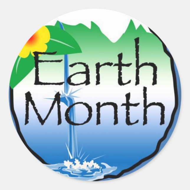Earth Month Classic Round Sticker (Front)
