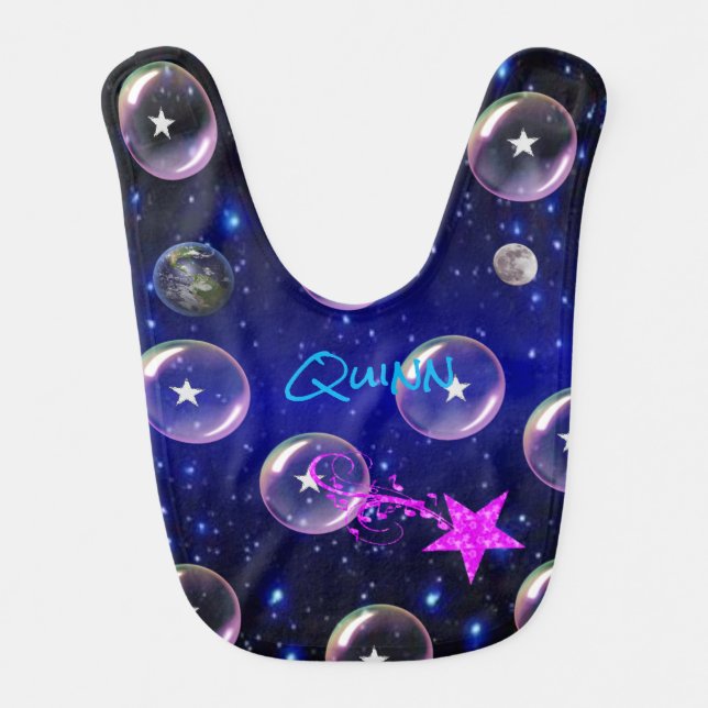 Earth Moon Baby Bib (Front)