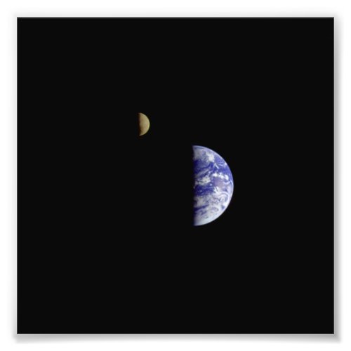 Earth Moon Galileo Space Photograph