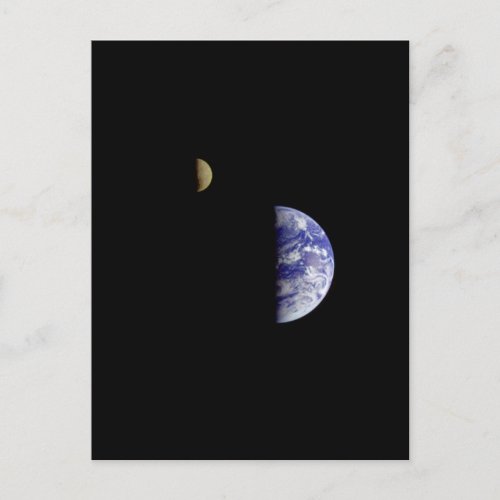 Earth Moon Galileo Space Photograph Postcard