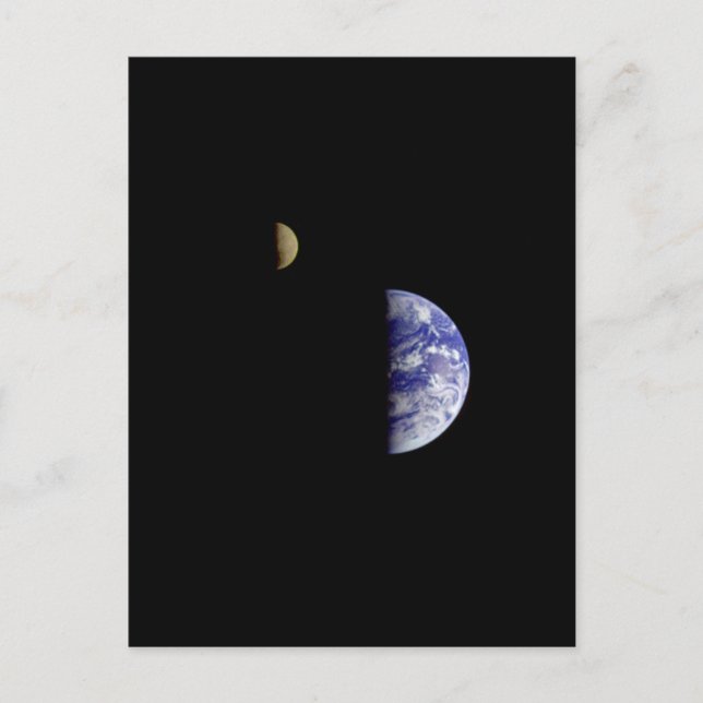 Earth Moon Galileo Space Photograph Postcard (Front)