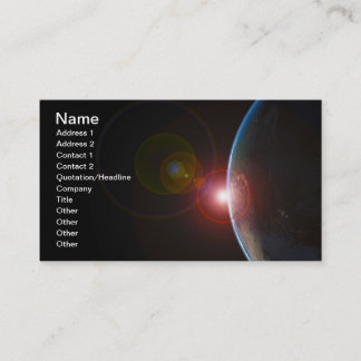 EARTH MORNING 688 SPACE PLANETS SUNRISE BEAUTY BUSINESS CARD