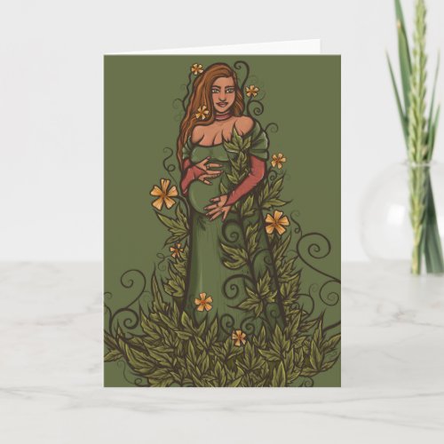 Earth Mother Goddess Druid Card