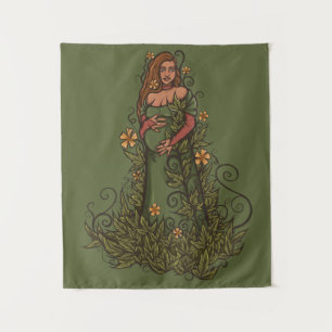 Earth Mother Goddess Druid Tapestry