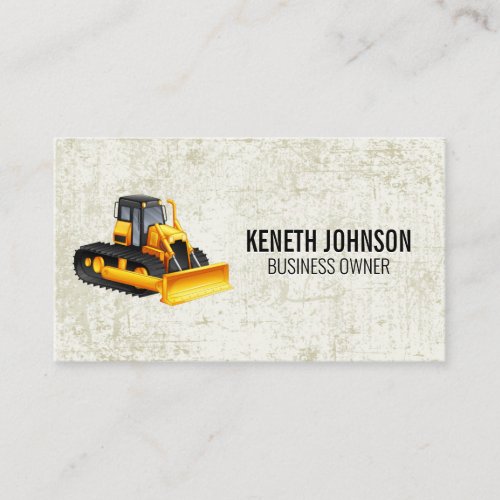 Earth Mover  Construction Vehicle  Business Card