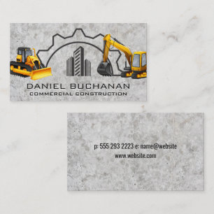 Earth Mover Construction Vehicle Concrete Business Card