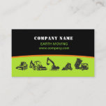 Earth Moving, Excavator, Landscaping Business Card at Zazzle