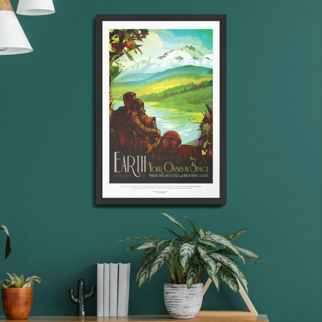 Earth | NASA Visions of the Future Framed Art (Living Room 2)