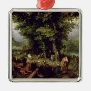 Earth or The Earthly Paradise, 1607-08 (oil on cop Metal Ornament