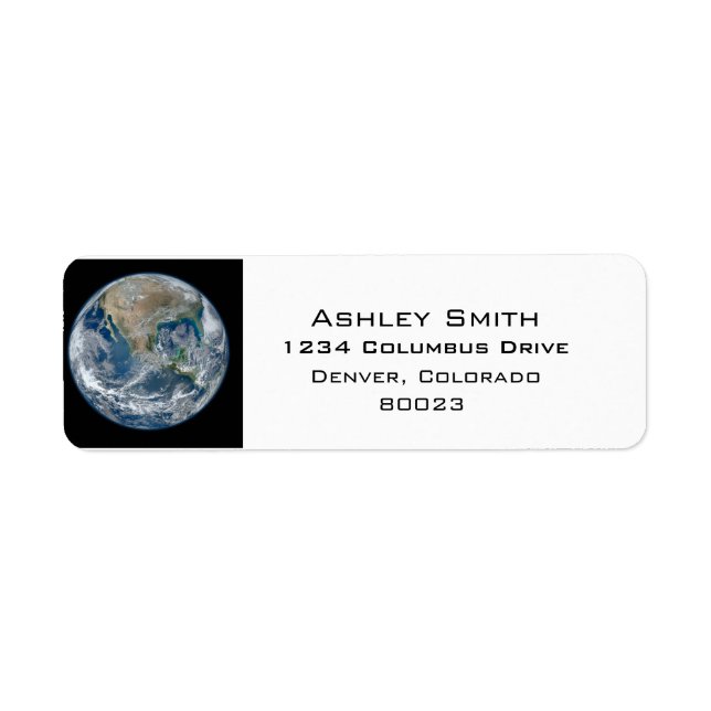 Earth our world label (Front)