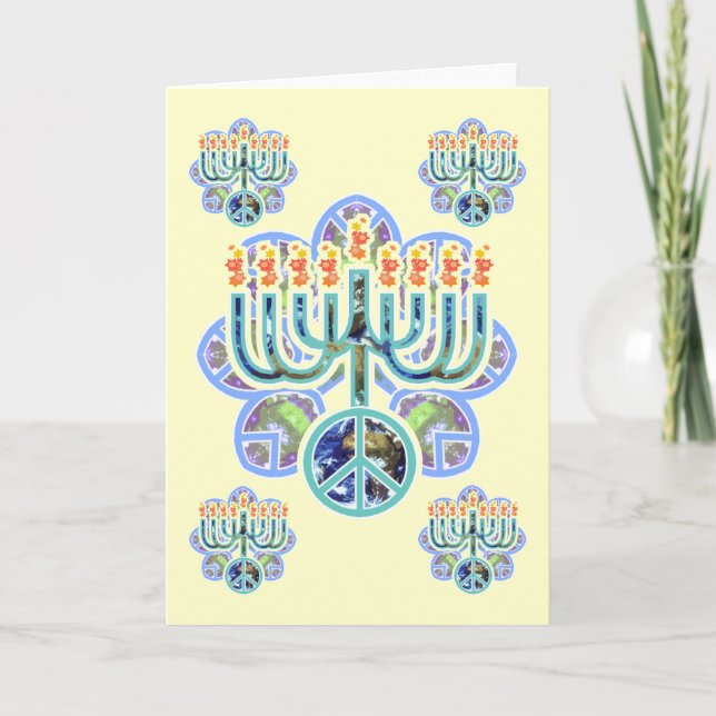 Earth Peace Menorah Cards (Front)