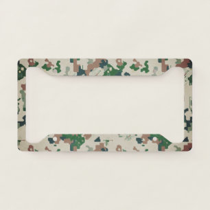 Earth Pixel Woodland  License Plate Frame