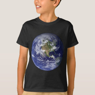 Earth Planet Flat Earth North America Globe Space T-Shirt