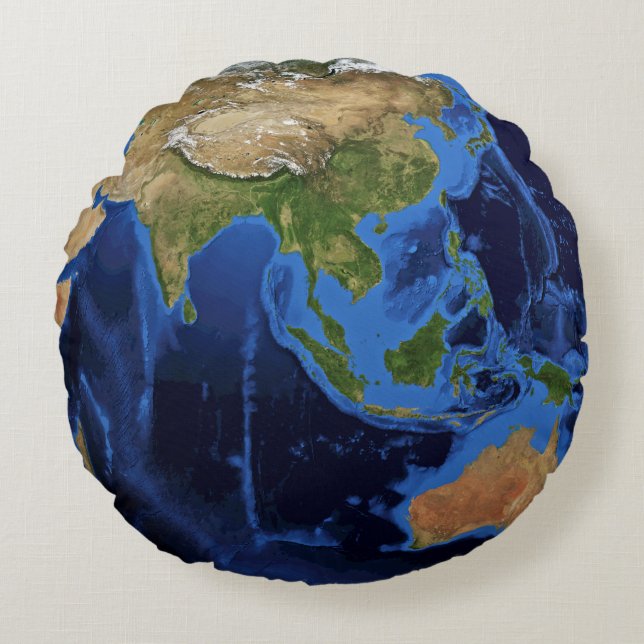 Earth planet round pillow (Front)