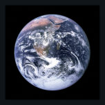 Earth Poster<br><div class="desc">NASA's Full Earth images of our big, blue marble. If you'd like to customize this poster, you can add text or change the black background color.</div>