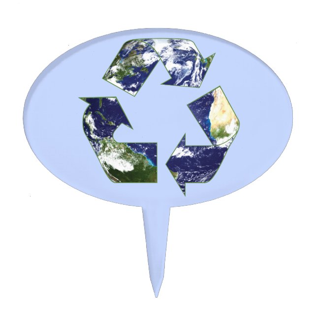 Earth - Recycling Cake Topper (Front)