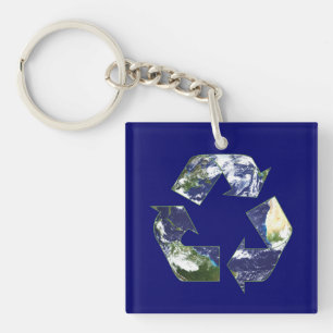 Earth - Recycling Keychain