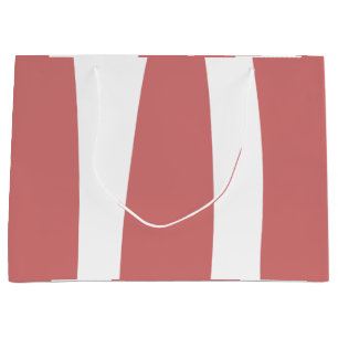 Earth Red and White Abstract  Large Gift Bag