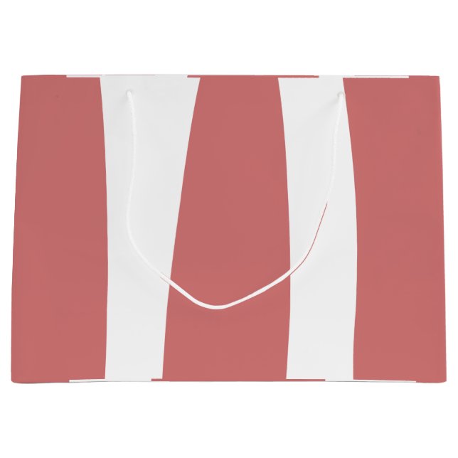 Earth Red and White Abstract  Large Gift Bag (Front)