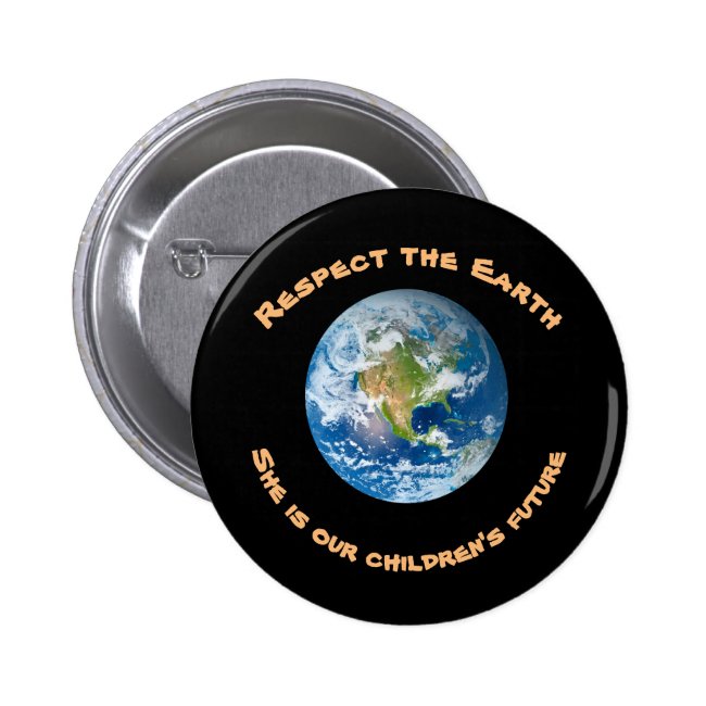 Earth Respect Planet Childrens Future Button