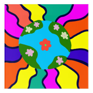 Earth Retro Vibes Art