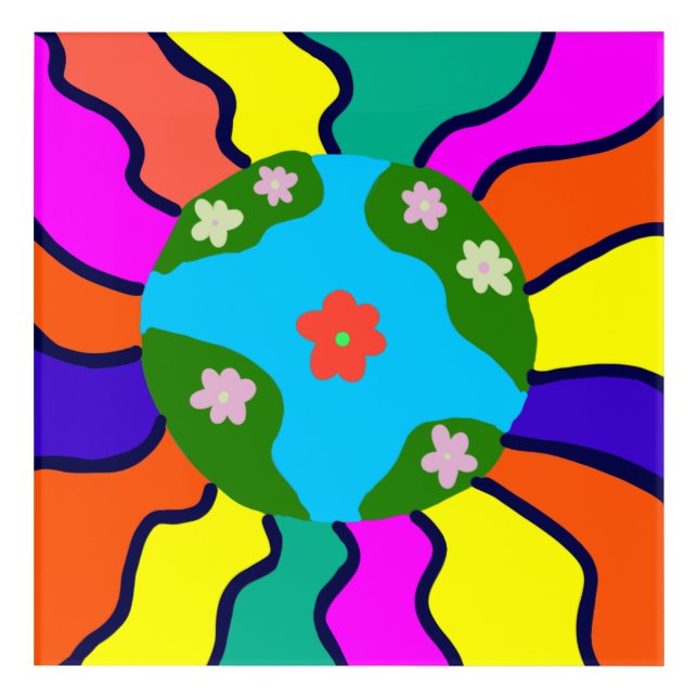 Earth Retro Vibes Art (Front)